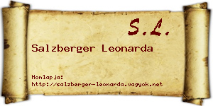 Salzberger Leonarda névjegykártya